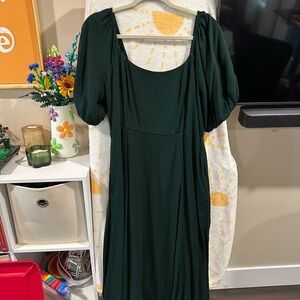 Green Women's Midi Dress